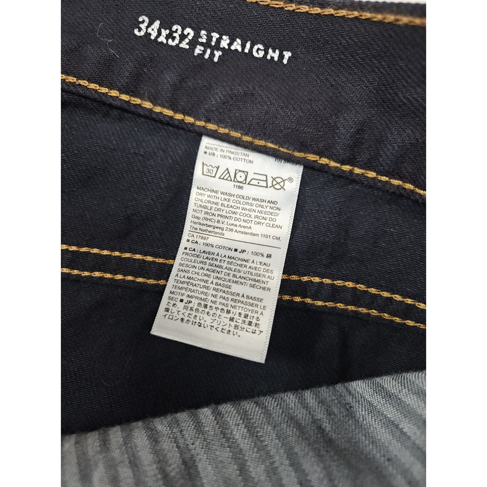 Banana Republic Heritage Jeans Men's 34x32 Straight Leg Dark Wash Denim NEW - Picture 9 of 12